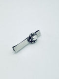 Georg Jensen. Sterling Silver Tie Bar / Clip with Hematiite #17.