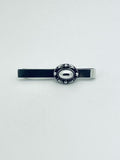 Georg Jensen. Sterling Silver Tie Bar / Clip with Hematiite #17.