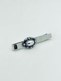 Georg Jensen. Sterling Silver Tie Bar / Clip with Hematiite #17.