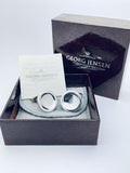 Georg Jensen Silver Cufflinks 108 Design Round Men's Accessory With Original Box