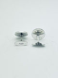 Georg Jensen Silver Cufflinks 108 Design Round Men's Accessory With Original Box