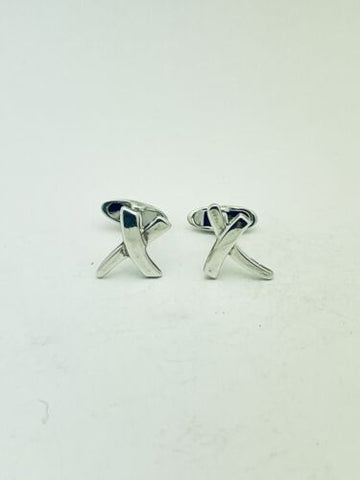 Tiffany & Co cufflinks silver 925 limited edition Paloma Picasso X kiss cross