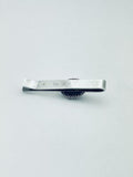 Georg Jensen. Sterling Silver Tie Bar / Clip with Hematiite #17.