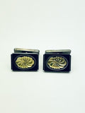 Georg Jensen Sterling Silver 18K Cufflinks 59A  Denmark 1950 Pilstrup