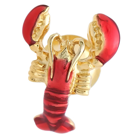 Gold Lobster Lapel Pin