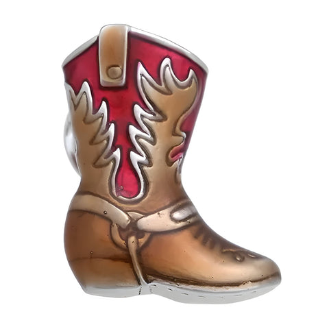Red Western Boots Lapel Pin