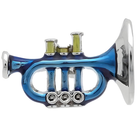 Blue Trumpet Lapel Pin