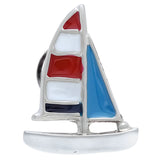 Marine Color Yacht Lapel Pin
