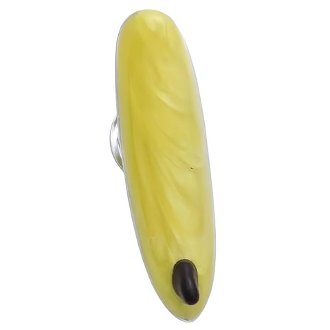 Yellow Long Surfboard Lapel Pin