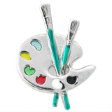 Palette Silver Painting Lapel Pin