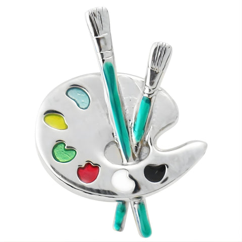Palette Silver Painting Lapel Pin