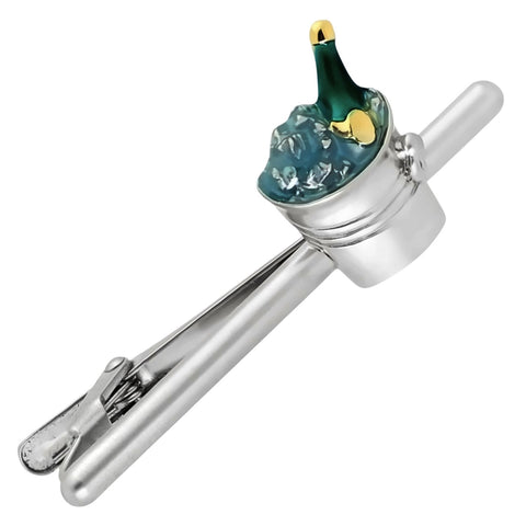 Silver Wine Cooler Tie Clips