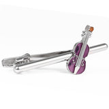 Purple Violin Tie Clip