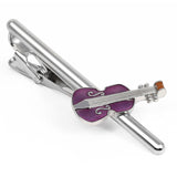 Purple Violin Tie Clip