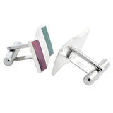 Red Green Flag Sterling Silver Cufflinks