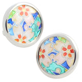 Sakura Blue Sterling Silver Cufflinks