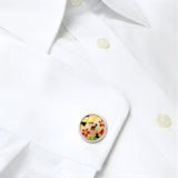 Sakura Yellow Sterling Silver Cufflinks