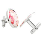 Sakura Pink Sterling Silver Cufflinks