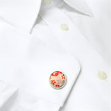 Sakura Pink Sterling Silver Cufflinks
