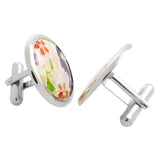 Sakura Purple Sterling Silver Cufflinks