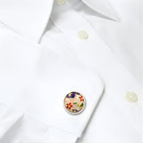 Sakura Purple Sterling Silver Cufflinks