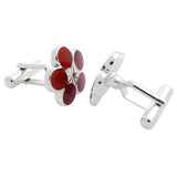 Plum Blossom Sterling Silver Cufflinks
