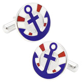 Ikari Anchor Sterling Silver Cufflinks