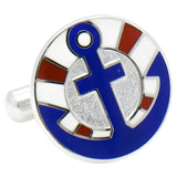 Ikari Anchor Sterling Silver Cufflinks