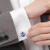 Ikari Anchor Sterling Silver Cufflinks