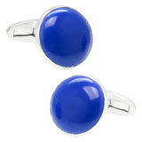 Navy Sterling silver cufflinks
