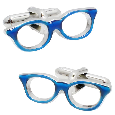 Blue Glasses Cufflinks