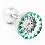 Edo Kiriko Kiku Green Cufflinks