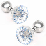 Edo Kiriko Kiku Light Blue Cufflinks