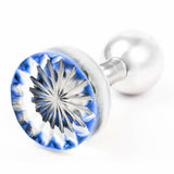 Edo Kiriko Kiku Blue Cufflinks