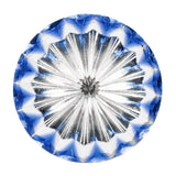 Edo Kiriko Kiku Blue Lapel pin