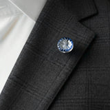 Edo Kiriko Kiku Black Lapel Pin