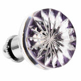 Edo Kiriko Kiku Purple Lapel Pin