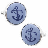 Royal Copenhagen Anchor Light Blue Cufflinks
