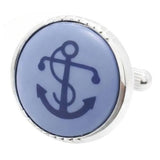 Royal Copenhagen Anchor Light Blue Cufflinks