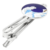Hokusai Wave Cufflinks & Tie Clip Set - Blue