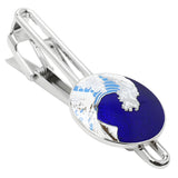 Hokusai Wave Cufflinks & Tie Clip Set - Blue