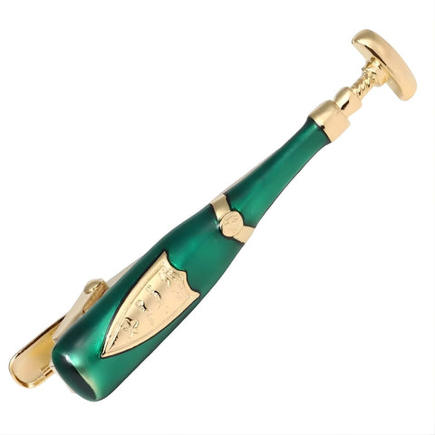 Champagne Bottle & Corkscrew Tie Clip