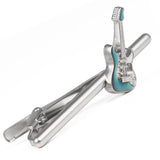Turquoise Electric Guitar Tie Clip