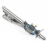 Blue Trmpet Tie Clip