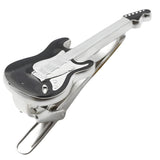 Black Electric Guitar Tie Clip