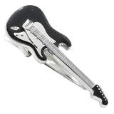 Black Electric Guitar Tie Clip