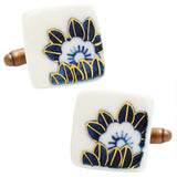 Nakagawa Pottery CufflinksBlossom & Leaf Shikaku CufflinksWear your Unique Pottery Cufflinks by Hikari Nakagawa. They also are perfect gifts for groomsmen, friends, and husbands! Hikari made a new style, mixing with classic Japanese Design and Pop art. These Cufflinks are hand made in Japan. The cufflinks will come in a beautiful cufflink box.