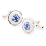 Royal Copenhagen Crown Cufflinks Royal Copenhagen meets Tokyo cufflinks Royal Copenhagen – Purveyor to Her Majesty the Queen of Denmark since 1775. Manufacturer of hand-painted porcelain in dinnerware, figurines, collectibles. These Cufflinks are hand made in Japan from high-quality sturdy rhodium. The cufflinks will come in a beautiful cufflink box.