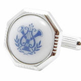 Royal Copenhagen Horn & Leaf Cufflinks Royal Copenhagen meets Tokyo cufflinks Royal Copenhagen – Purveyor to Her Majesty the Queen of Denmark since 1775. Manufacturer of hand-painted porcelain in dinnerware, figurines, collectibles. These Cufflinks are hand made in Japan from high-quality sturdy rhodium. The cufflinks will come in a beautiful cufflink box.
