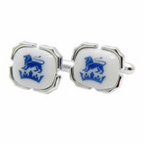 Royal Copenhagen Crown & Lion Cufflinks Royal Copenhagen meets Tokyo cufflinks Royal Copenhagen – Purveyor to Her Majesty the Queen of Denmark since 1775. Manufacturer of hand-painted porcelain in dinnerware, figurines, collectibles. These Cufflinks are hand made in Japan from high-quality sturdy rhodium. The cufflinks will come in a beautiful cufflink box.